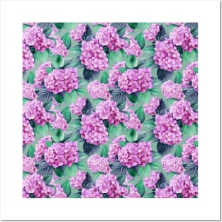 Hydrangea allover Posters and Art